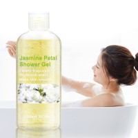 OEM Wholesale 100% Natural Jasmine Petal Shower Gel Private Label Organic Skin Whitening Body Wash